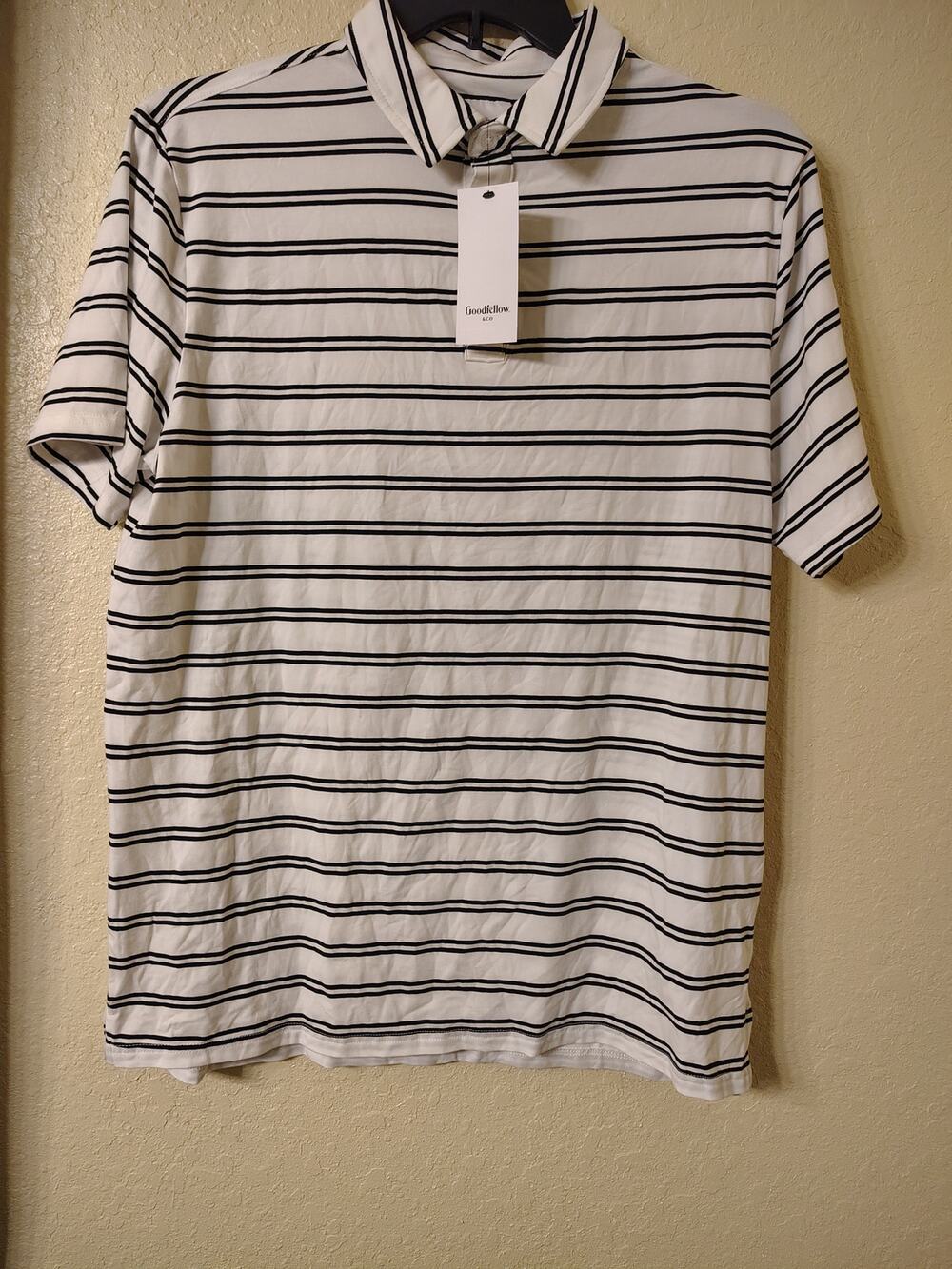 Goodfellow & Co Men's Striped Polo Shirt a men's large